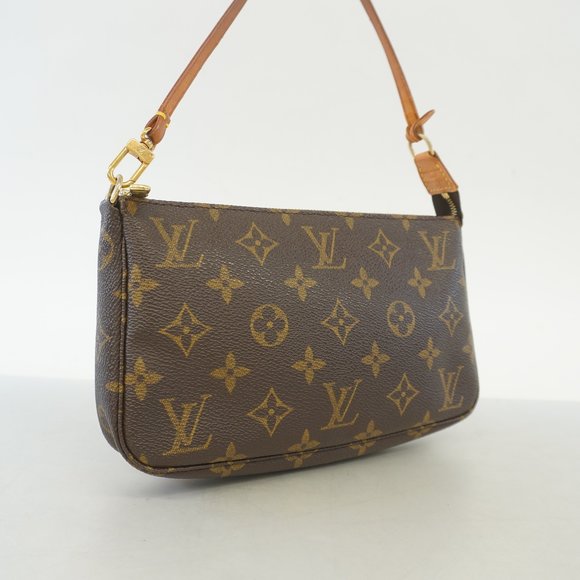 Auth Louis Vuitton Monogram Pochette Accessoir M51980 Women's Pouch - Picture 2 of 9